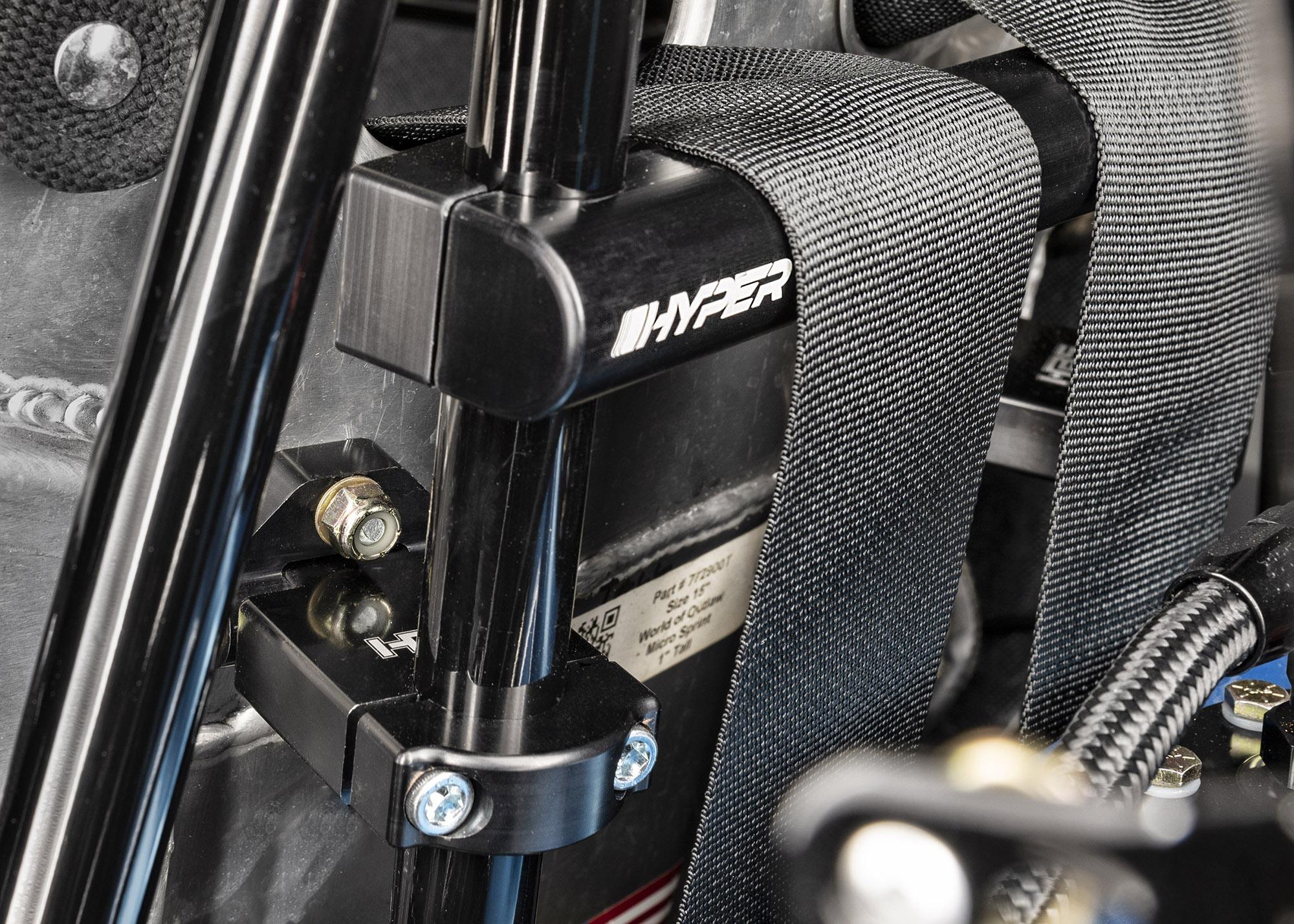 Introduced in 2019, adjustable upper seat belt bar allows perfect placement for the seat belts reguardless of driver height.
